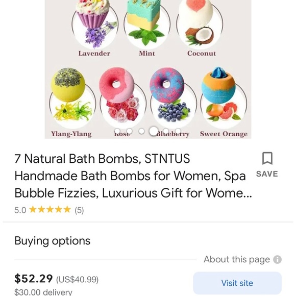 Sealed box gift set - 7 bath bombs - Picture 2 of 4